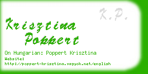 krisztina poppert business card